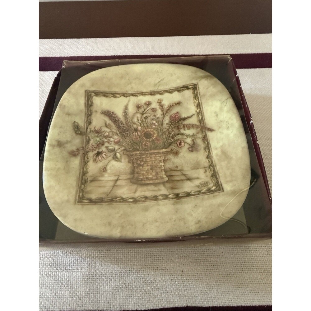 Set of 6 Square Melamine Hors d'oeuvres Plates by Keller-Charles of Philadelphia